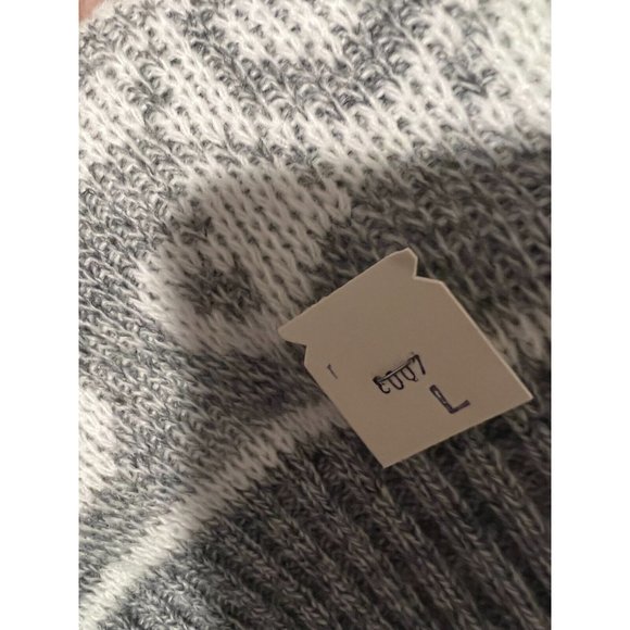 NWT Adele Knitwear Sweater Large Teddy Bears Heart Acrylic USA 80s Vintage Gray - Picture 4 of 10